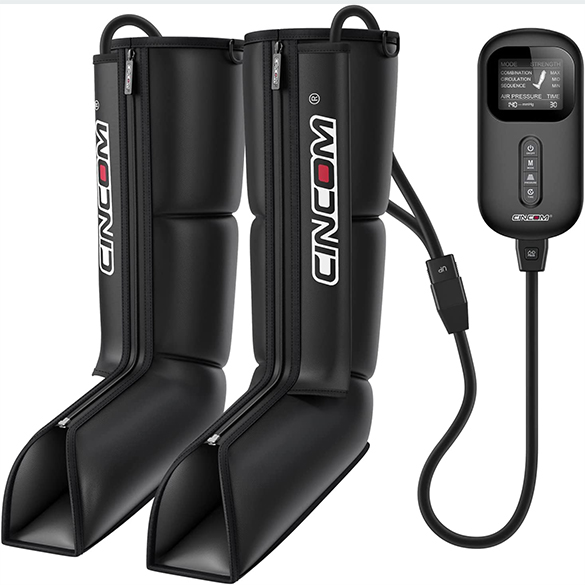 CINCOM Air Compression Leg Recovery System - Professional Sequential Compression Device for Athlete - Compression Boots for Circulation and Swelling