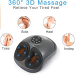 CINCOM Foot Massager with Heat & Air Compression for Foot Deep Shiatsu Kneading Massage with 3 Intensities 2 Modes Auto-Off Timer for Relax