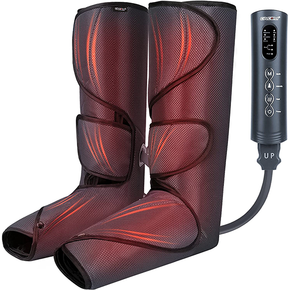 CINCOM Foot and Leg Massager with Heat, Air Compression Leg Massager for Circulation and Muscles Relaxation - 3 Modes, 3 Intensities, 2 Heating Super Quiet