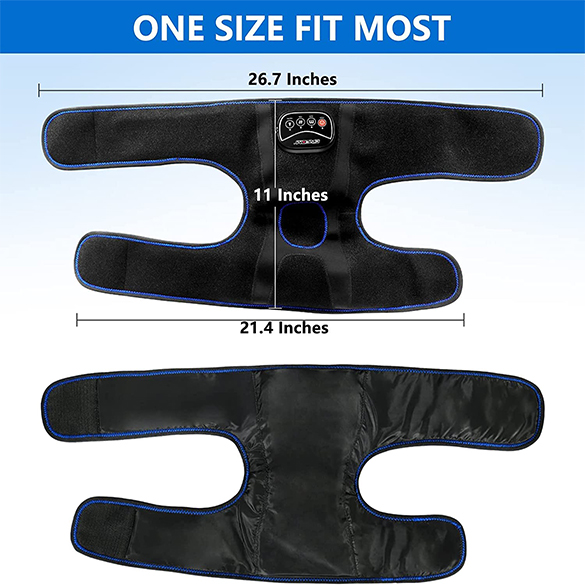 CINCOM Knee Massager with Heat, Air Compression Leg Knee Brace for Arthritis and Circulation Heated Knee Brace Wrap for Injury and Joint Recovery (Single Unit)