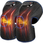 CINCOM Knee Massager with Heat and Compression, Air Compression Knee Massager for Pain Relief Heated Knee Brace Wrap with Massage for Arthritis Injury and Joint Recovery (A Pair)