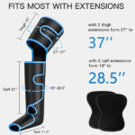 CINCOM Leg Massager with Heat, Air Compression Leg Massager for Circulation, Full Leg Massager with 3 Heats 3 Modes 3 Intensities Sequential Compression Device for Pain Relief and Swelling