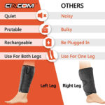CINCOM Rechargeable Leg Massager, Wireless Air Compression Calf Massager for Circulation and Muscles Relaxation (Single)
