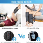 CINCOM Rechargeable Leg Massager for Circulation, Wireless Air Leg Compression Massager, Calf Massager for Leg Pain Relief, Circulation, and Muscles Relaxation (1 Pair)